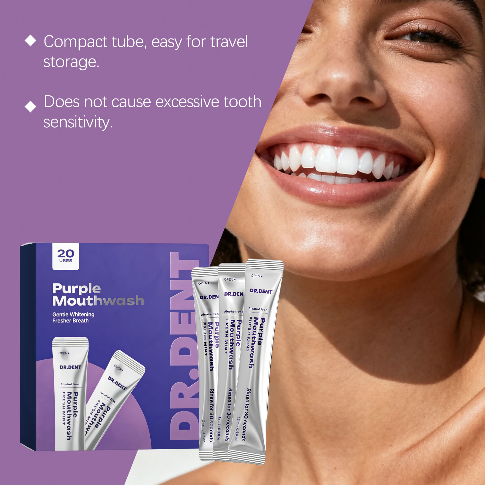 Purple Mouthwash Teeth Whiteni - огляд і ціна Teeth Whitening Mouthwash