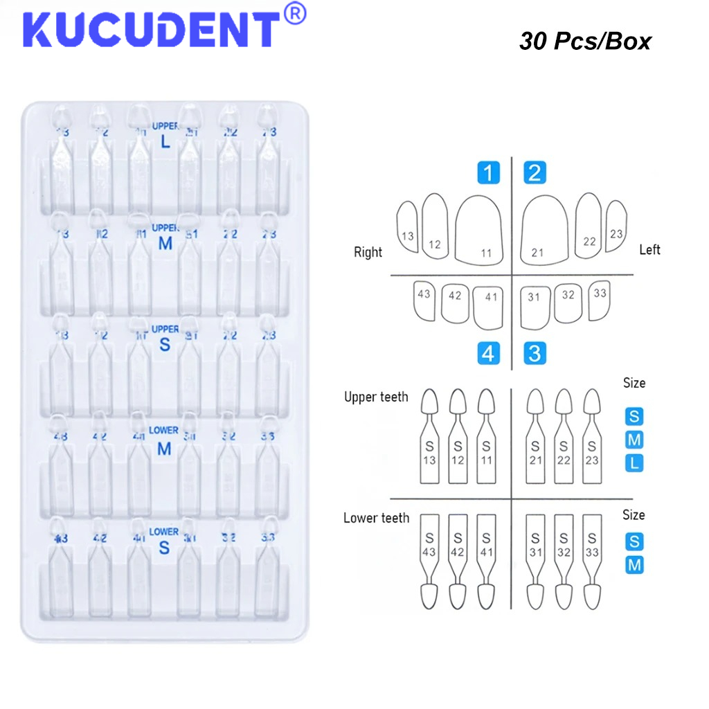 30pcs/Set Dental Veneer Mould  - огляд і ціна Teeth Whitening Moulds
